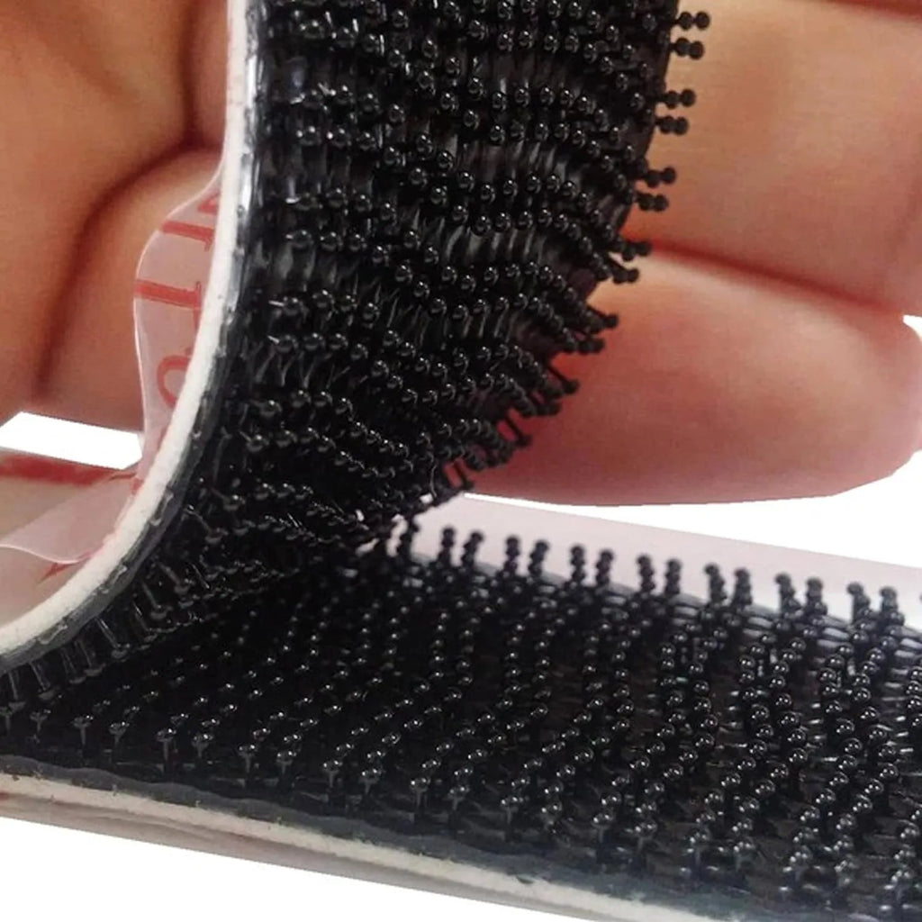 Black Dual Lock Mounting Tape, Reusable Interlocking Adhesive Sticky Hooks for Indoor & Outdoor Use Qme