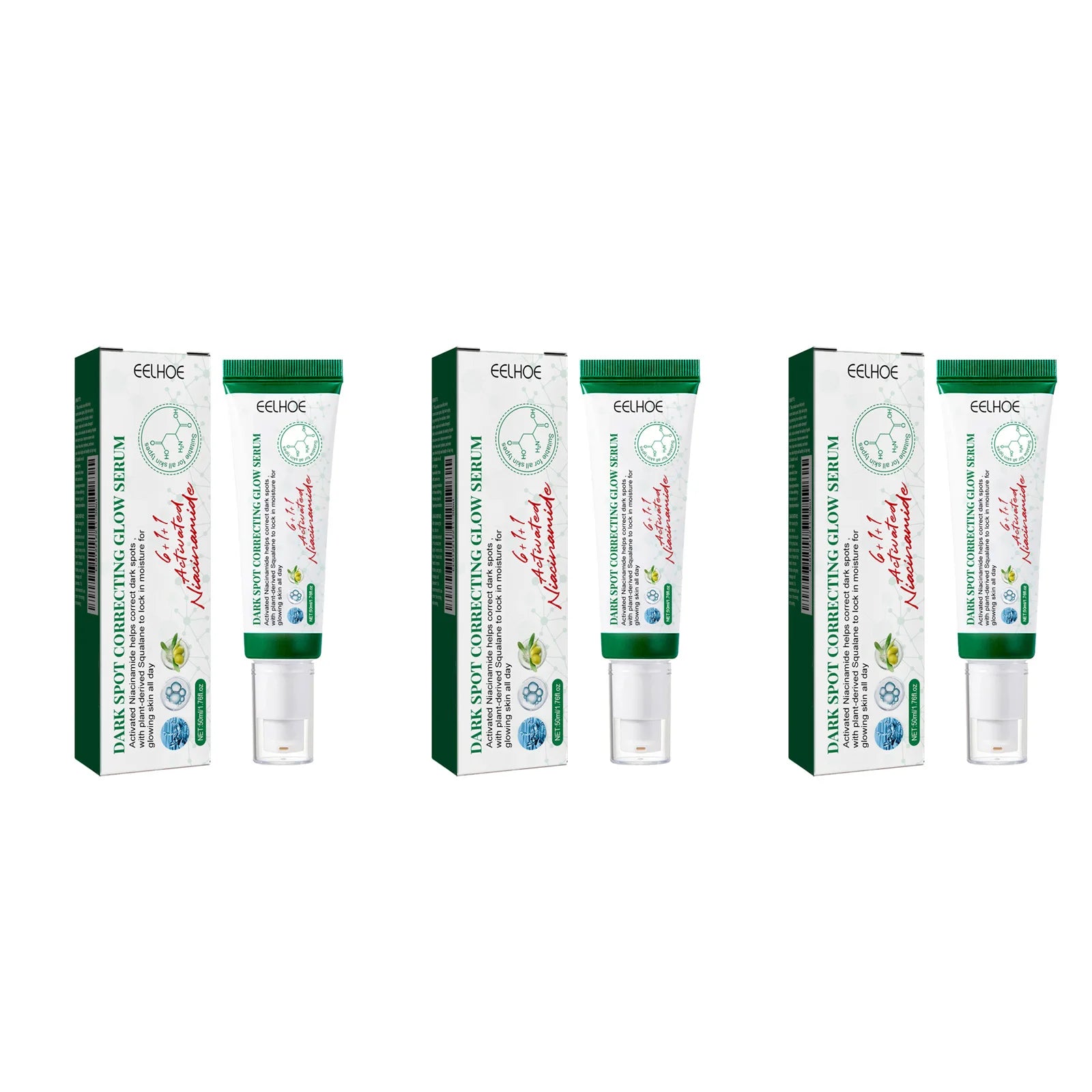 Nicotinamide Dark Spot Corrector Facial Serum Fade Melanin Acne Freckles Removal Brightening Improve Dull Face Care Essence Qme 3Pcs