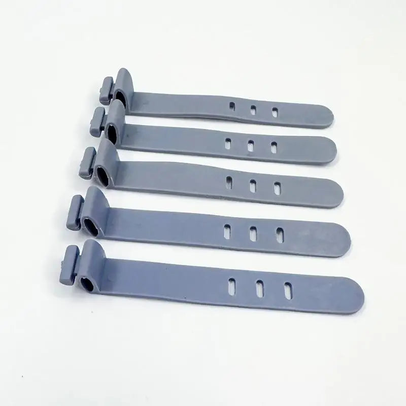 Cable Organizer Silicone Wire Binding Data Tie Management Bobbin Qme grey 20pcs