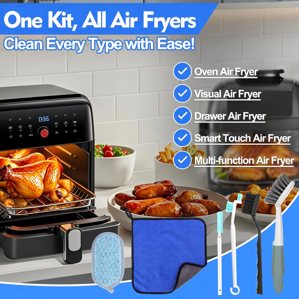 Air Fryer Cleaner Brush Kits Cleaning Tools Accessories Qme