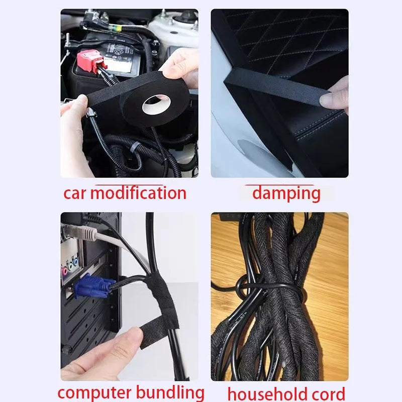 Rim Tape Electrical Tape Heat Resistant Harness Tape Adhesive Cloth Tape Waterproof Tape Insulating Automotive Fabric Cloth Tape Qme
