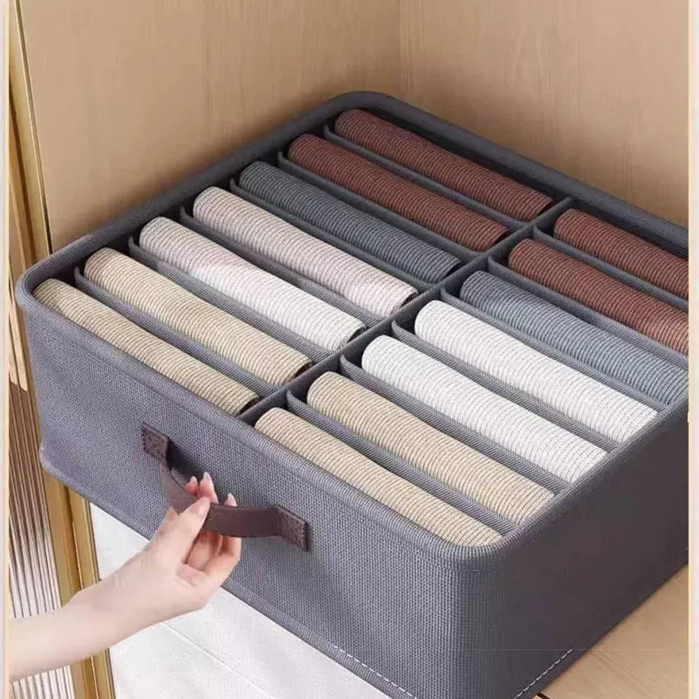 Household Foldable Clothes Storage Organizer Pants Shirt Storage Boxs Drawer Wardrobe Organizer Underwear Closet Space Saving Qme
