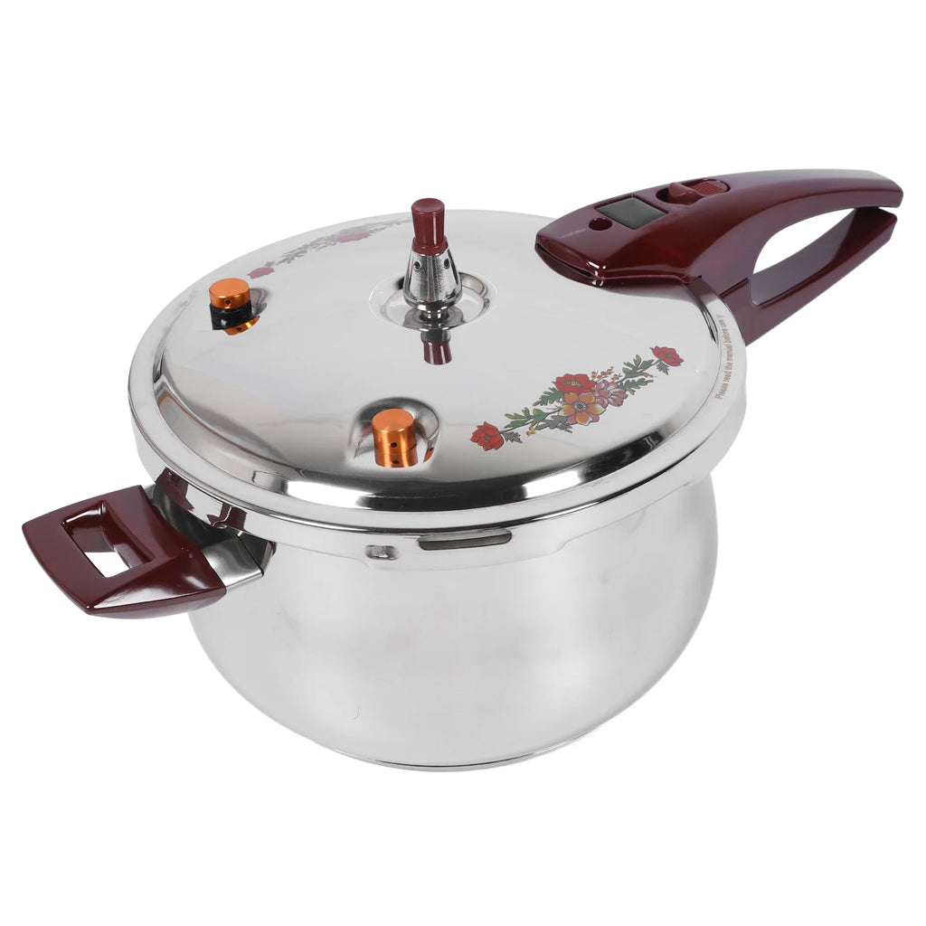 Pressure Cooker Stainless Steel 80KPA Pressure Cooker Ergonomic Handle Multiple Security Guard for Home Use 6/7/9/11L Qme