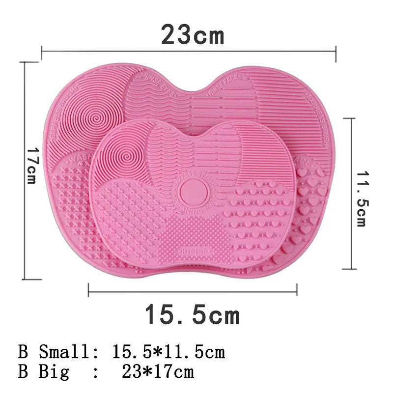 Scrubbing Pad Cosmetic Brush Cleaning Silicone Suction Cup Apple Qme