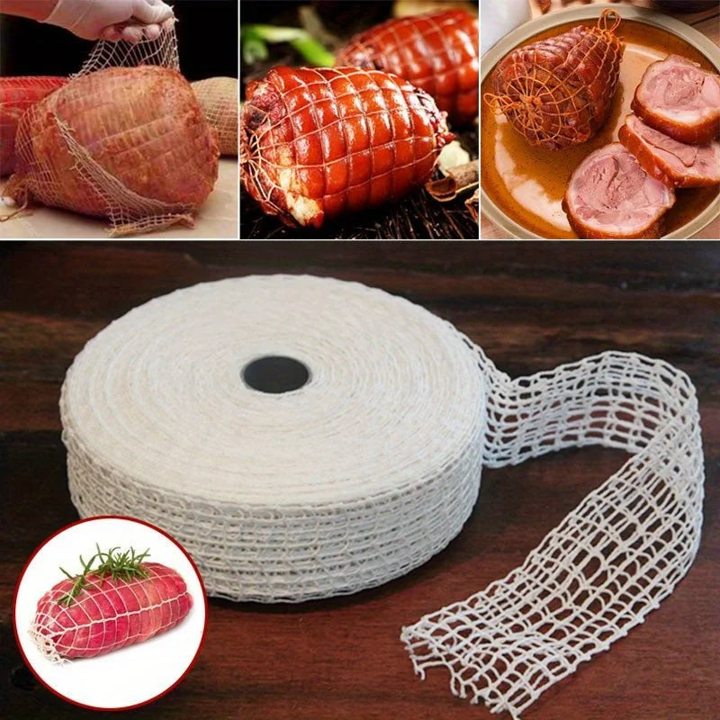 1pc, Meat Net, Meat Netting Roll, Beef Netting, Meat Net For Hot Dog, Ham Sausage, Kitchen Household Elastic Beef Netting Qme