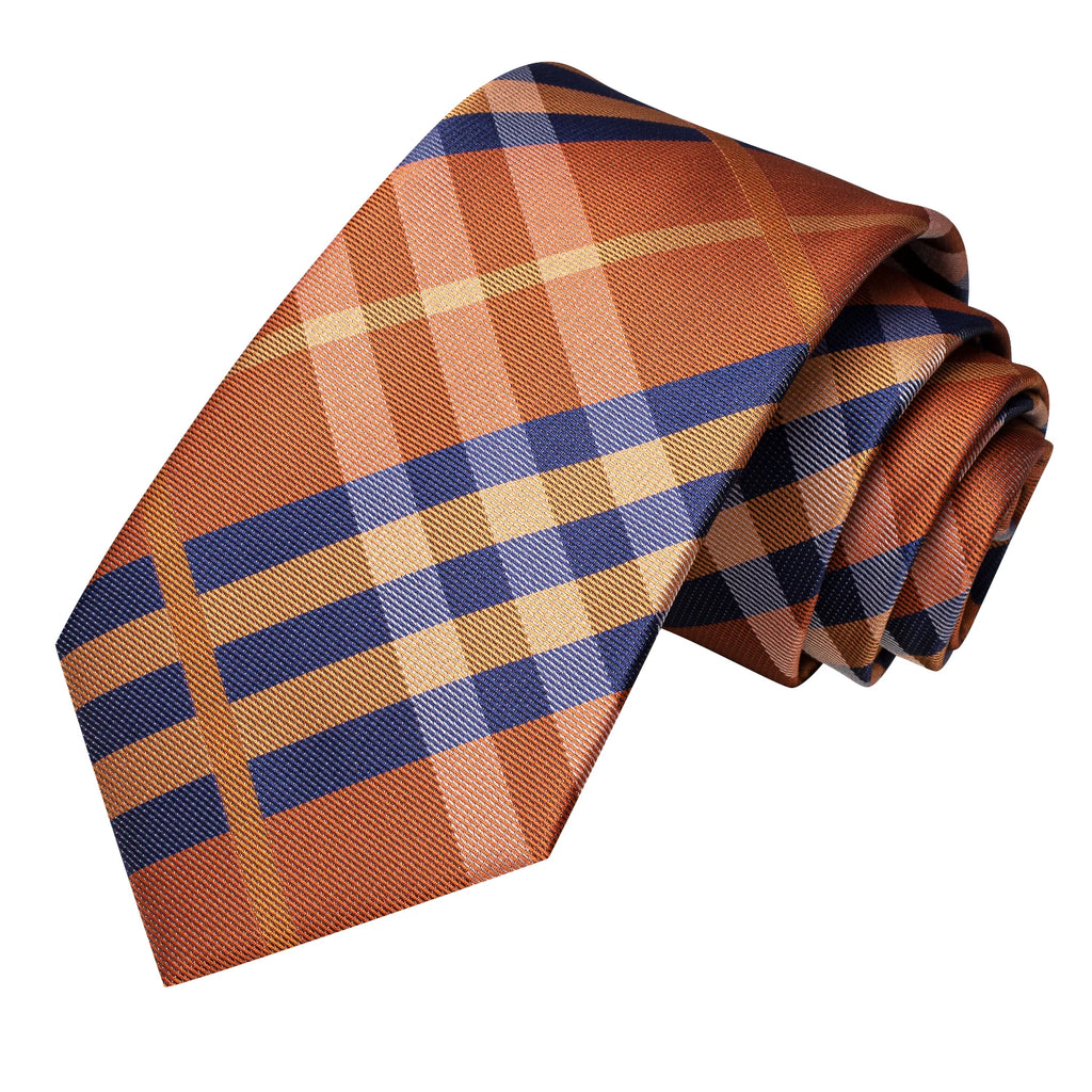 Hi-tie Formal Striped Men's Elegant Tie Handkerchief Cufflinks Qme