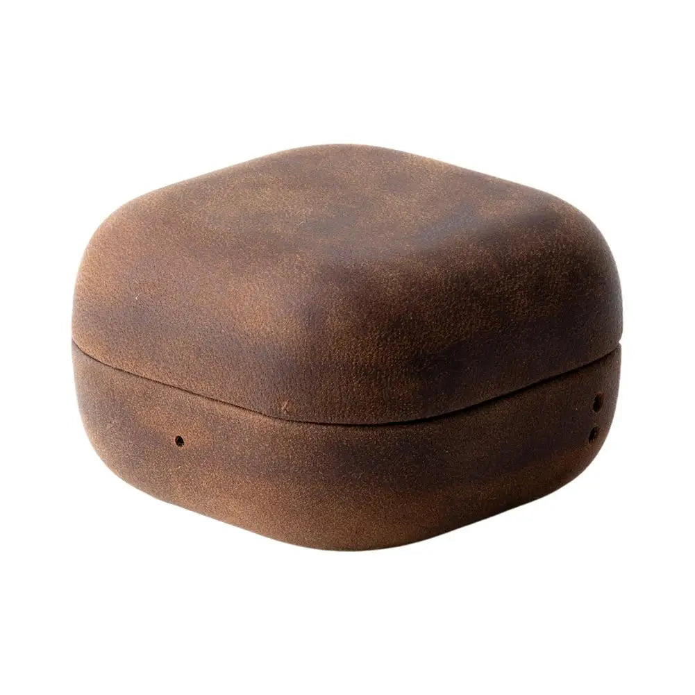 for Samsung Galaxy Buds 4 Pro Leather Headphone Protective Case With Shock-absorbing Full Cover Shell Qme B