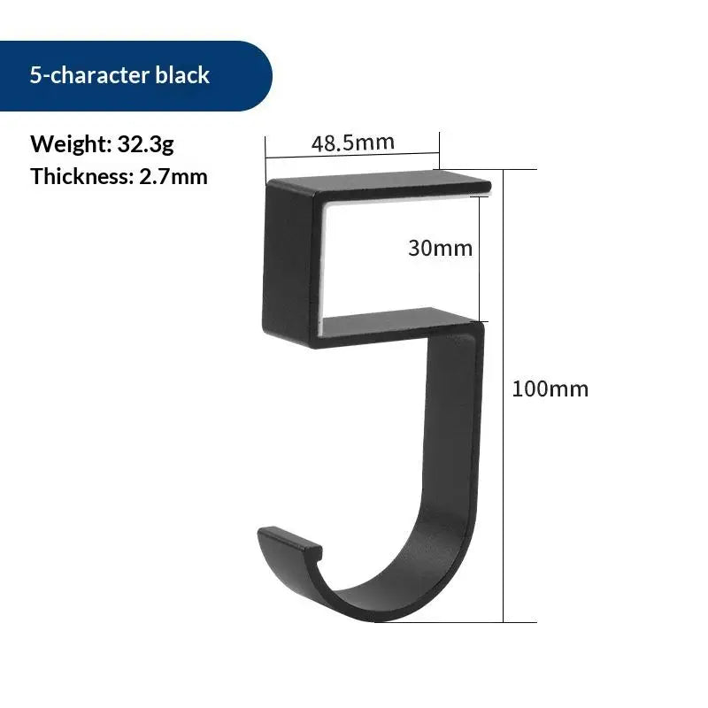 Desk Bag Hook Anti-Slip Sleek Hanger For Office & Student Desk Storage Punch-free Removable Utility Table Hooks Purse Hook Qme A