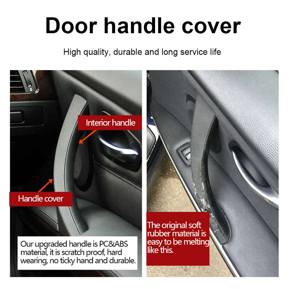 Interior Door Panel Pull Trim Cover Auto Accessories Door Panel Handle Interior Pull for BMW E90 E91 316318/320/325/328/330/335 Qme
