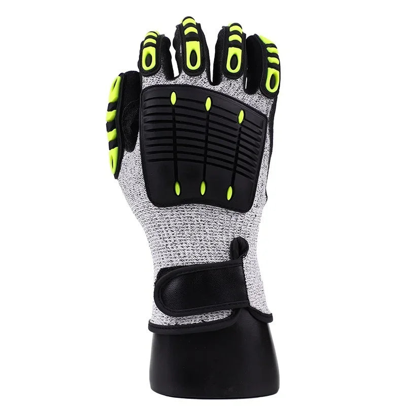 Mechanical cutting gloves, anti vibration, anti smashing, anti-collision gloves, outdoor bicycle rescue safety gloves Qme