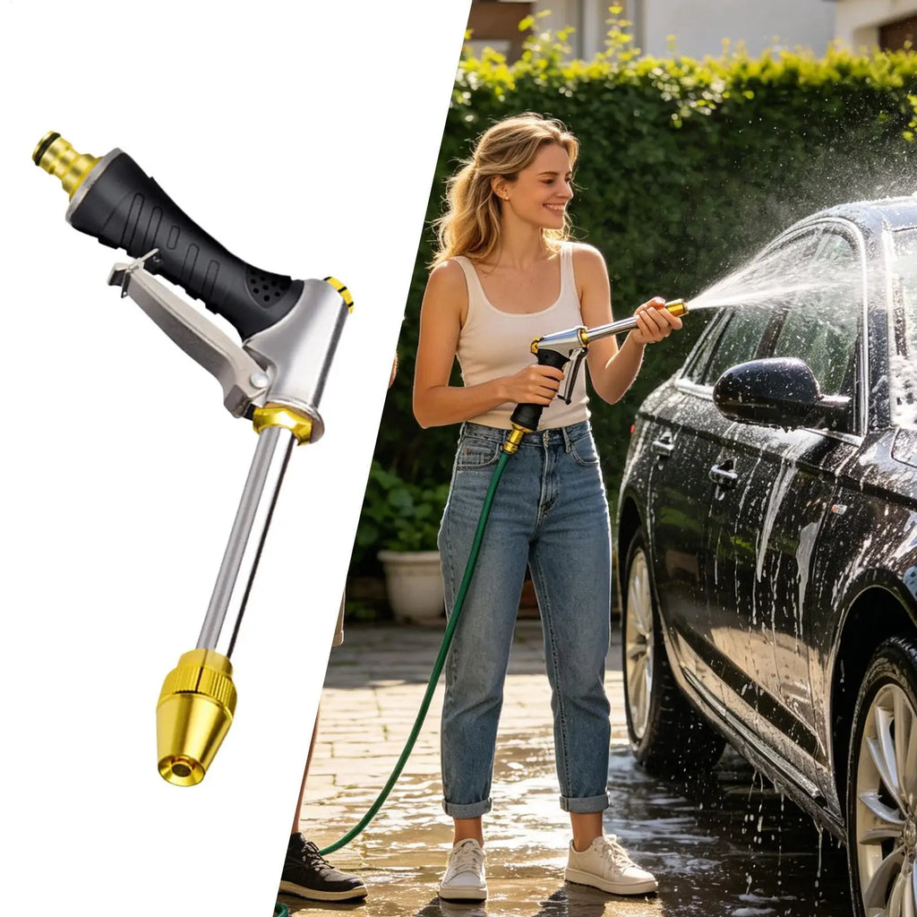 Spray Nozzles Garden Hose Heavy Duty 4 Adjustable Patterns Nozzle Qme