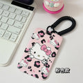 Hello Kitty Leopard-Print Cat Card Holder Student Campus Meal Card Water Card Access Card Lanyard, Neck Strap, and Keychai Qme 2
