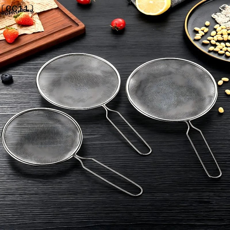 Rgonomic Kitchen Strainer Christmas Recipes Non-slip Handle Hook Qme