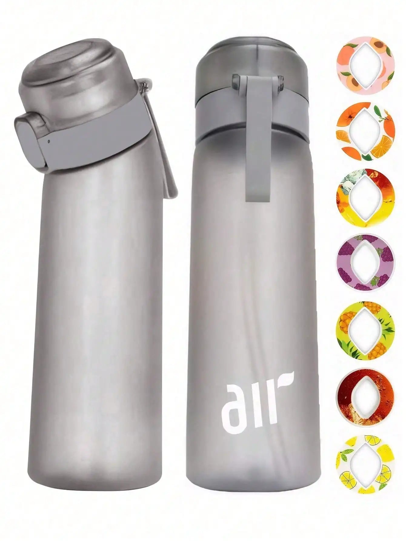 Portable Sports Traw Water Bottle Equipped 0 Sugar Calorie Random Qme Light Grey 0.8L