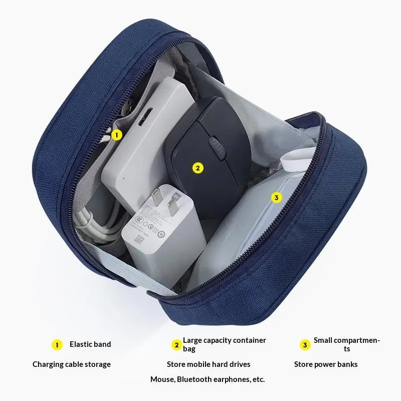 Waterproof USB Cable Organizer Bag Portable Digital Accessories Qme