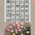 Floral Butterfly Print Crystal Nail Art Mold Unique Artistic DIY Home Qme C