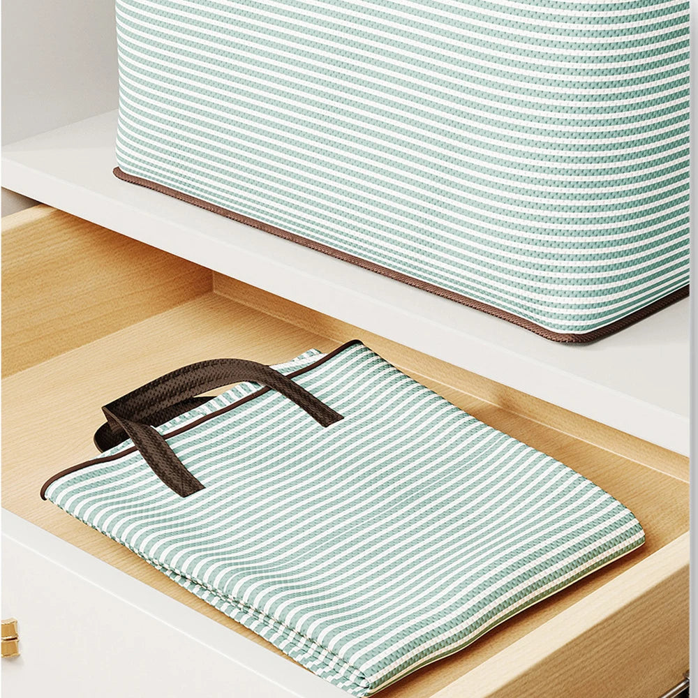 Large Capacity Foldable Storage Box for Clothes Quilts Moving Packing Storage Bag Household Organization for Blankets Clothing Qme