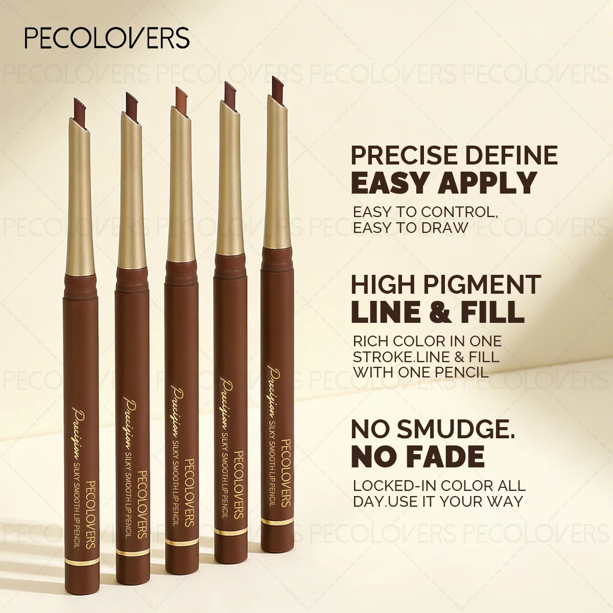 Brown Tube Slanted Lip Liner Outlines Contours Plump Charming Qme