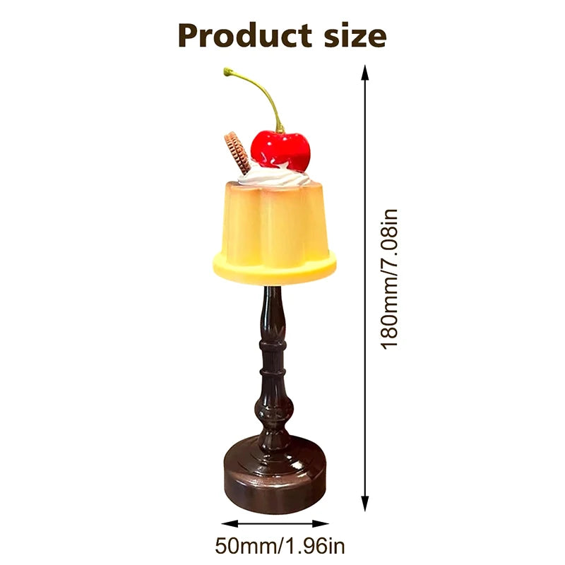 Retro Pudding Night Light Desktop Decoration Bedroom LED Atmosphere Qme