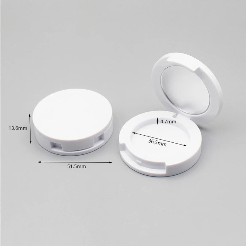 Portable Empty Palette Box Mirror Round Blush Eyeshadow Container Bb Qme