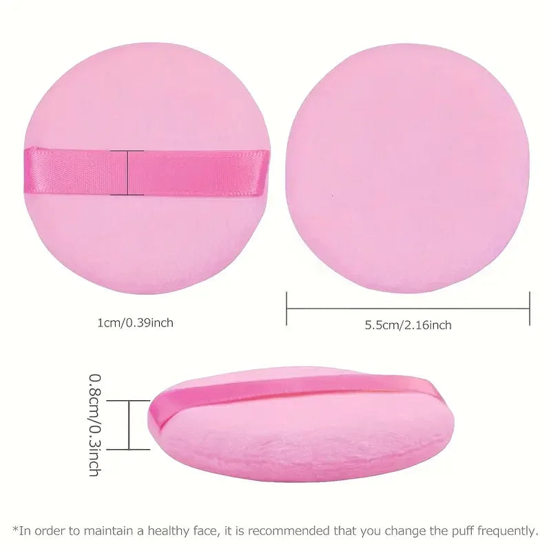 Soft Velvet Powder Puffs Round Makeup Tools Even Flawless Loose Qme