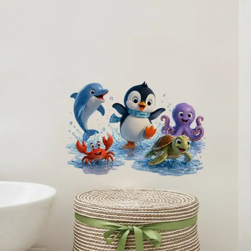 Bathroom Sink Area Backsplash Sticker Floral Waterproof Peel Stick Qme