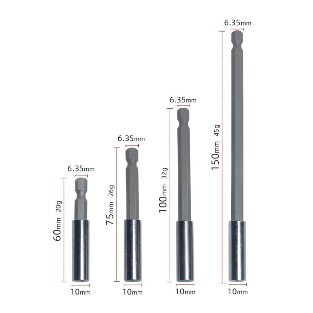 20-1PCS Hex Shank Drill Bit 60MM-150MM Magnetic Screwdriver Extended Link Screwdriver Head Holder Kit Rotary Tool Accessories Qme