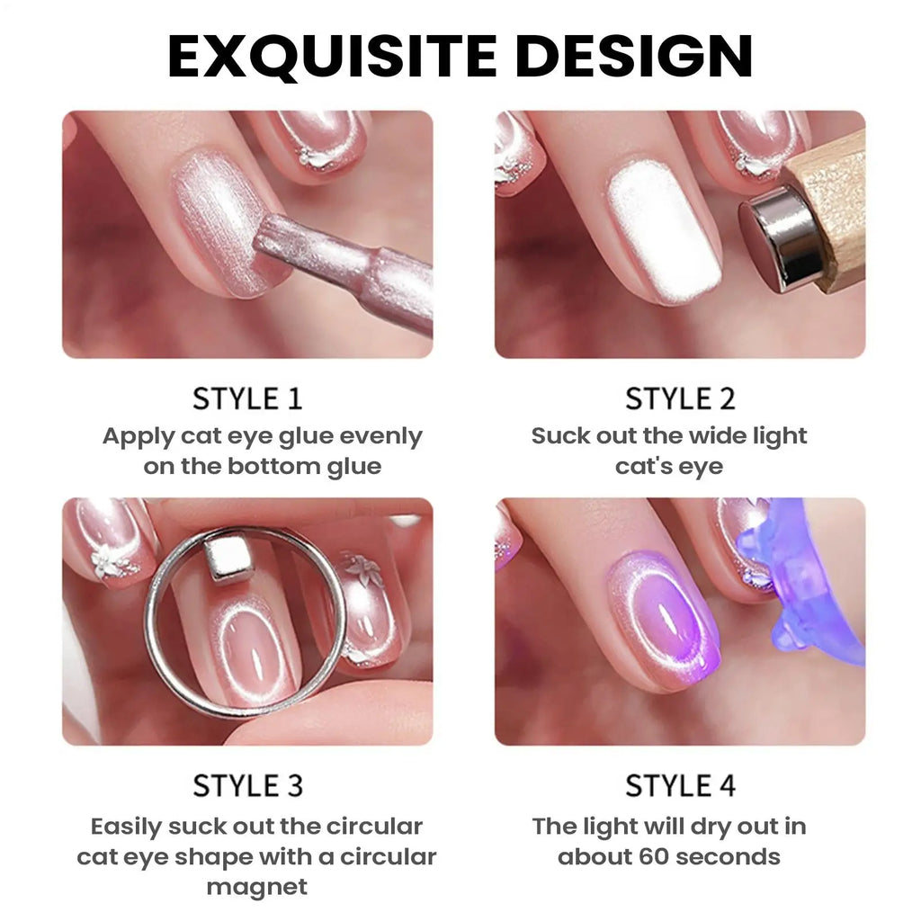 Magnet Nail Tool Powerful Automatic Portable Strong Magnet Nail Gel Art Tool for Women Beginner Adults Home Salon Daily Travel Qme