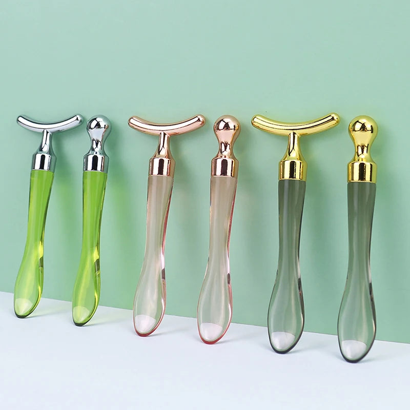 Metal Fishtail Face Massage Stick Anti Wrinkle Eye Cream Applicator Qme