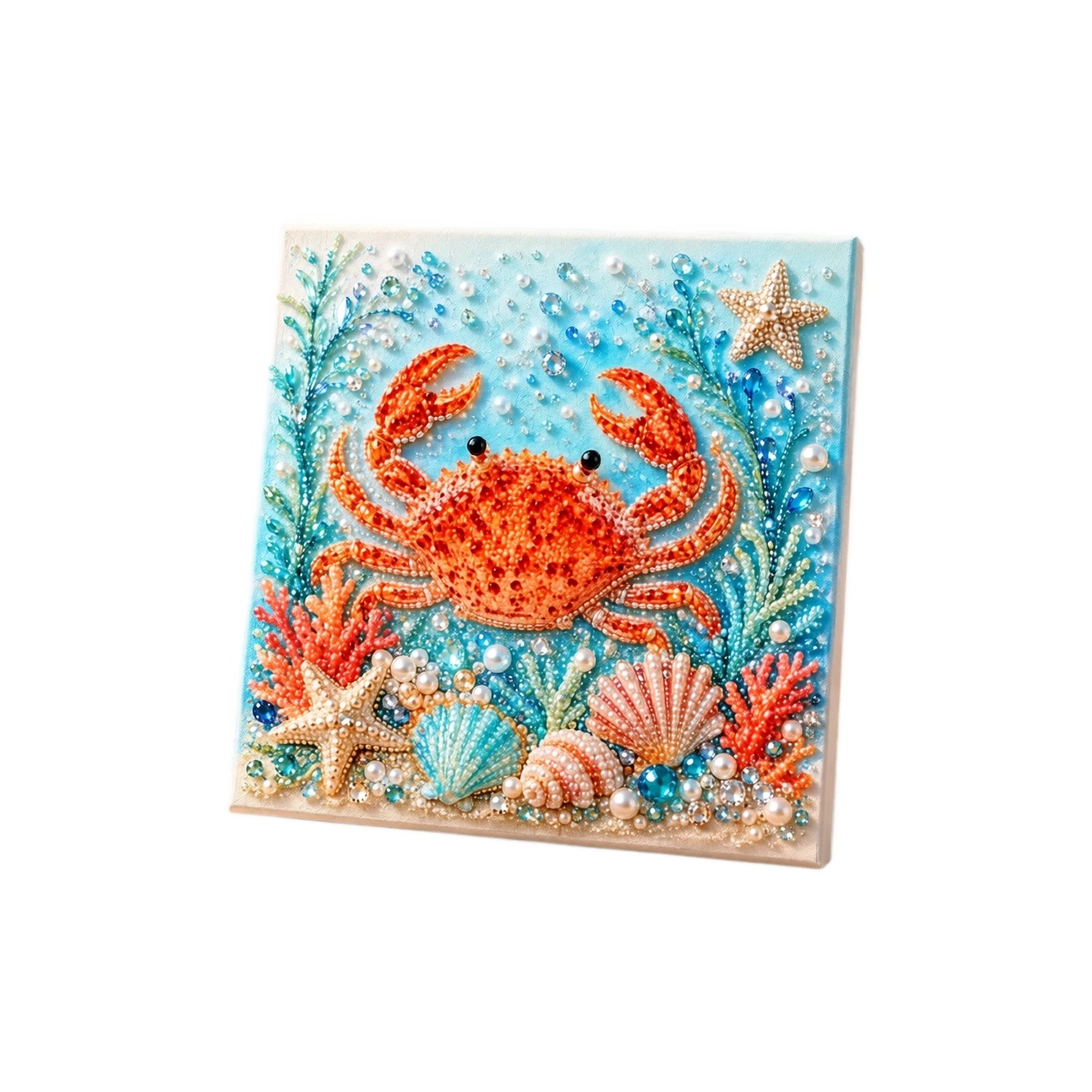 New Ocean-themed Pearl Painting DIY Kit with Step-by-Step Instructions Handmade Craft Set for Beginners Creative Home Decor Qme F One Size