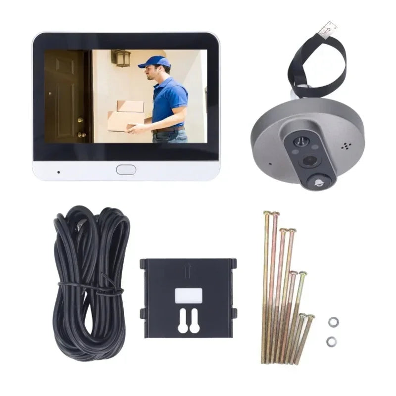 Door Camera 365 Peephole camera home wireless phone 3MP 4.3 Screen Night PIR wifi wireless Security protection Smart home Qme
