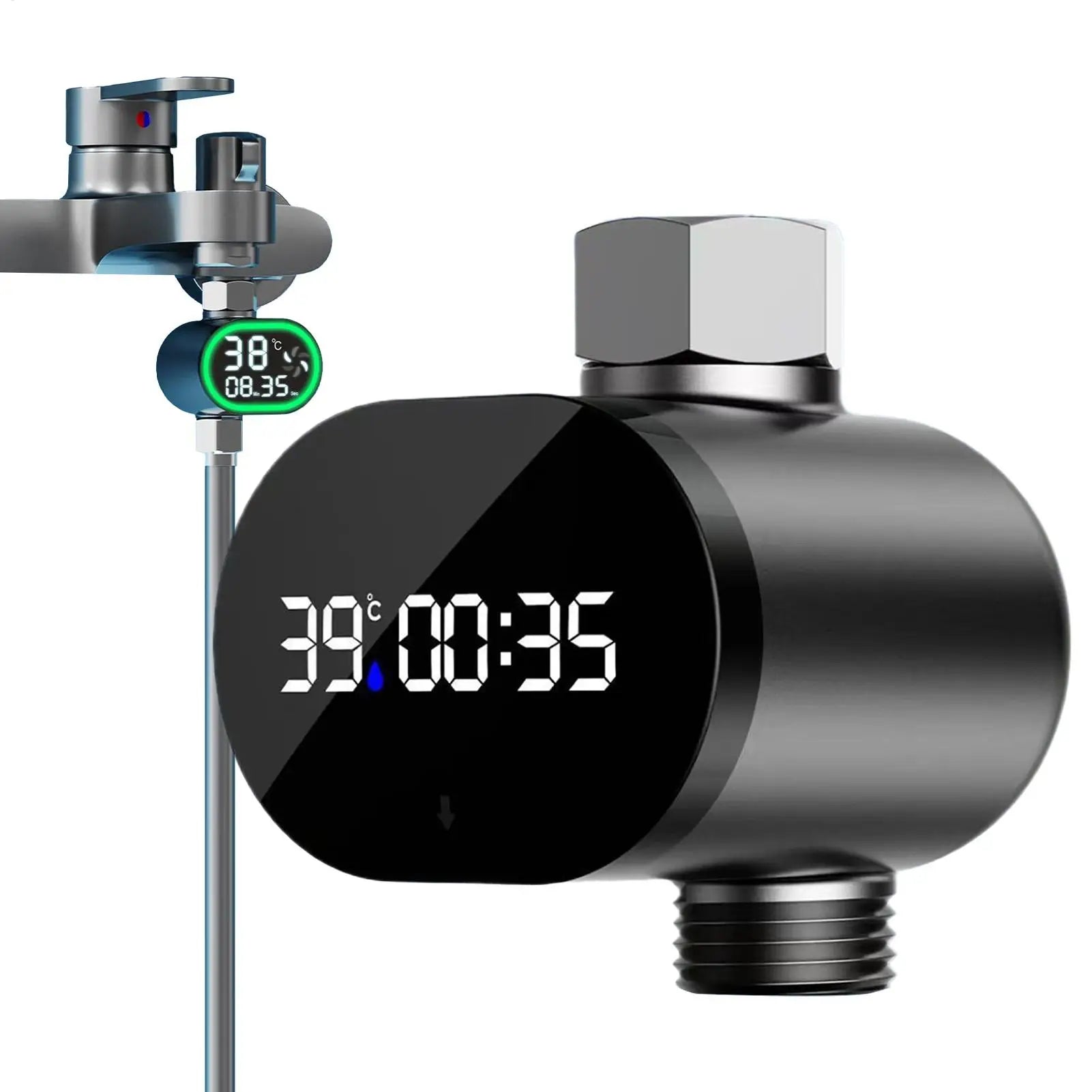 NEW Shower Temperature Monitor Precision LED Digital Display Digital Water Temperature Monitor For Bathroom Kitchen Hotel Gym Qme