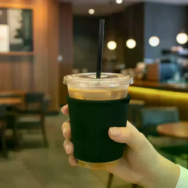 3 Pcs Reusable Iced Coffee Sleeve - Insulator For Cold Beverages, Diving Material Cup Holder For Coffee Cup Qme