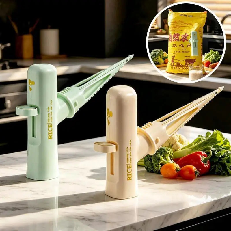 Household Rice Dispenser Manual Sturdy Portable BPA Kitchen Dry Grain Qme