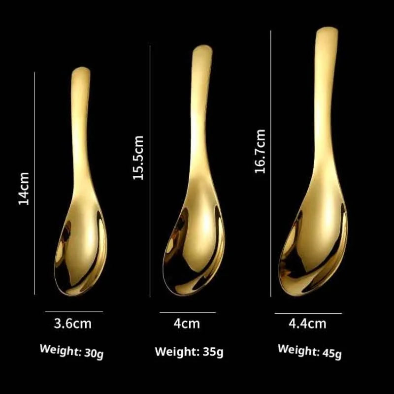 304 Stainless Steel Serving Spoons Rust-resistant Long Handle Easy Qme