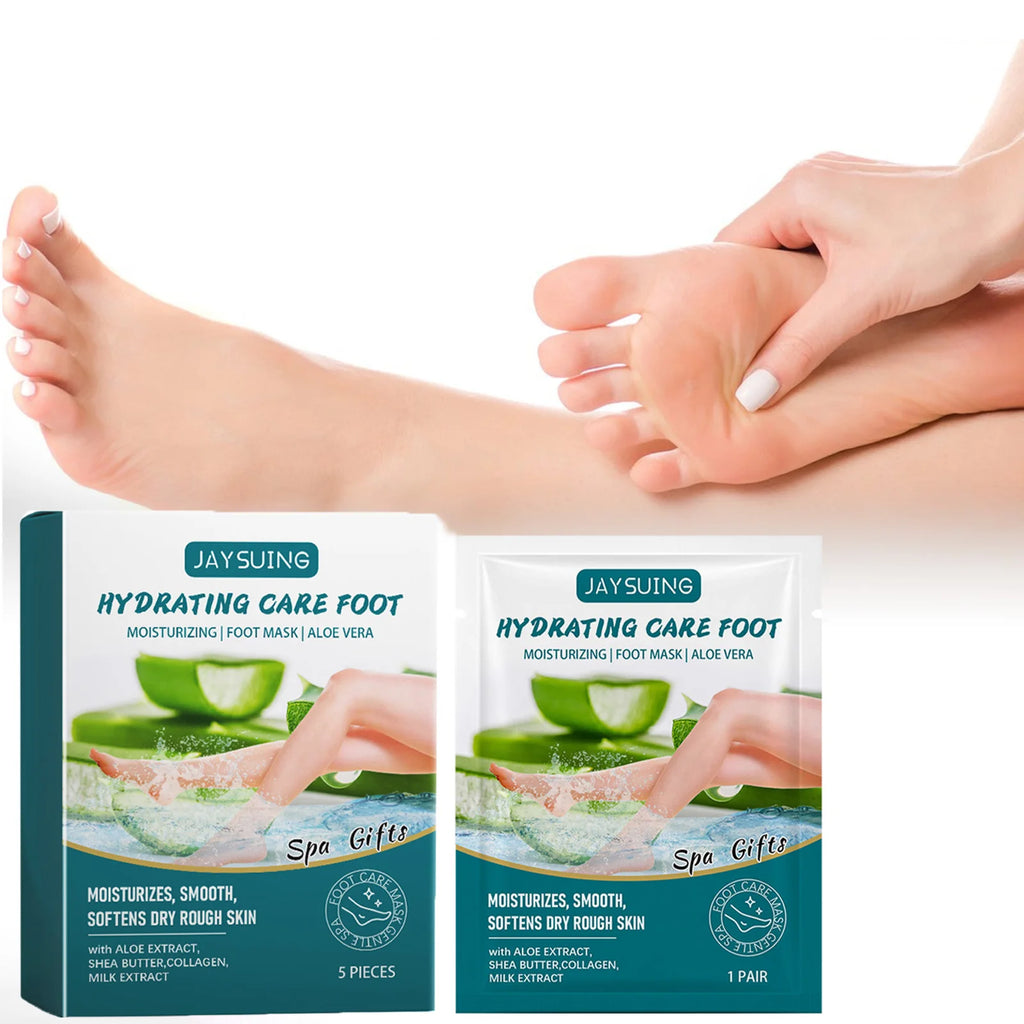 Aloe Vera Exfoliating Foot Mask Remove Dead Skin Moisturizing Softening Hydration Repair Calluses Smooth Rough Feet Foot Mask Qme