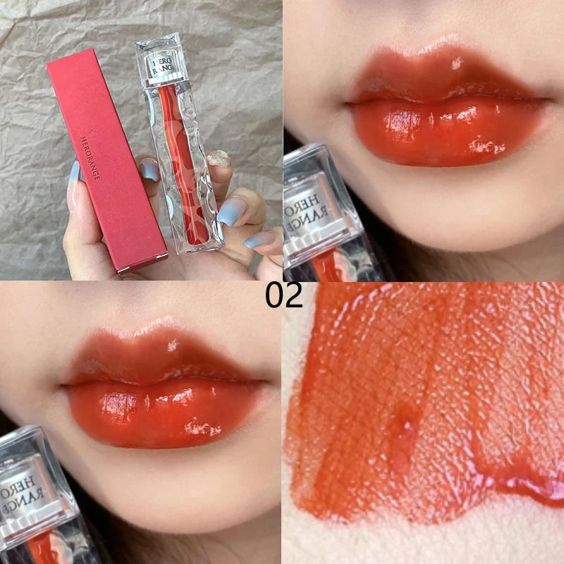 New Waterproof Nonstick Cup Mirror Lip Glaze Long Lasting Lip Gloss Tint Dyeing Liquid 6 Colors Lipstick Beauty Makeup Cosmetic Qme 02