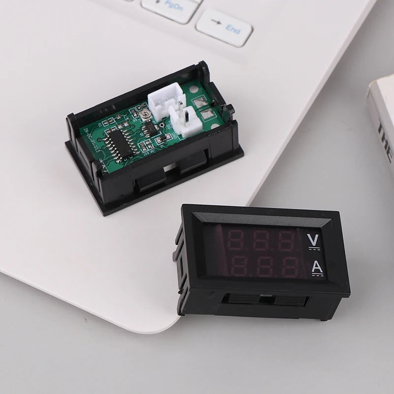 Mini Digital Voltmeter Ammeter DC 0-100V 50A Amp Volt Voltage Current Qme