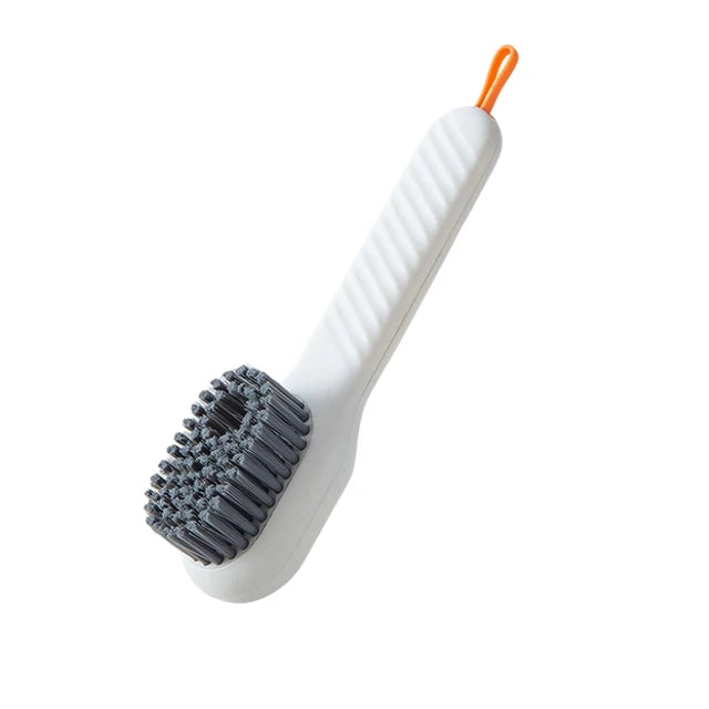 Household Soft Bristled Liquid Shoe Brush Special for Shoe Washing Long Handle Shoe Brush Clothing Brush Deep Cleaning Tools Qme 1PCS White