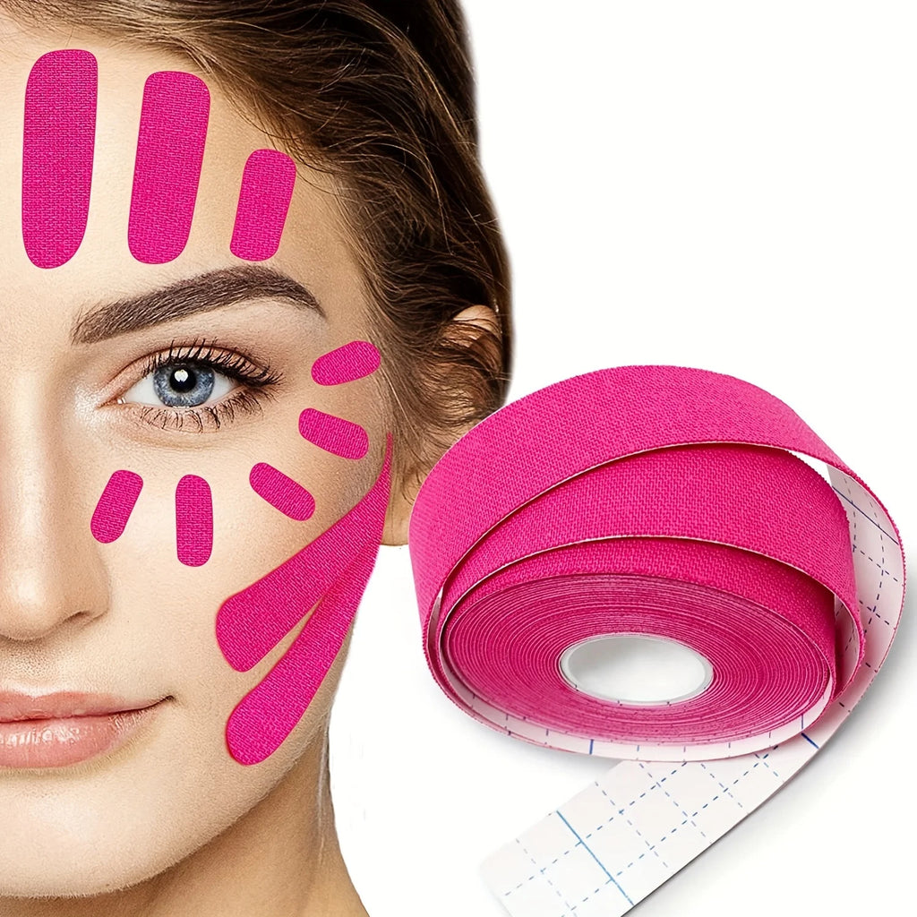2pcs Lifting Strap for Firming and Firming the Skin, Cotton Breathable Facial Patch Suitable for the Neck and Forehead Qme