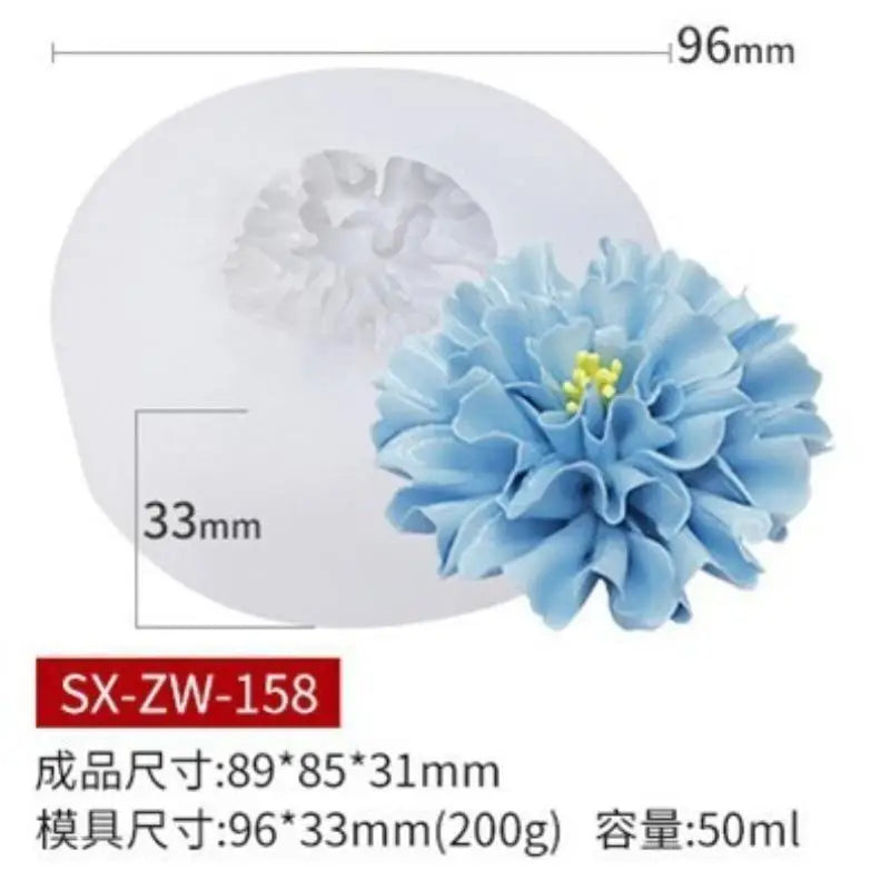 Flower Rice Cake Silicone Mold Non-stick Shape Mooncake Mung Bean Qme C