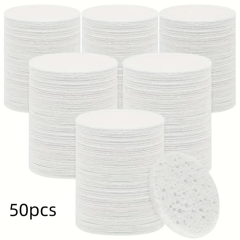 50/20/10PCS Compressed Facial Sponge Cosmetic Hydrotherapy Sponge Suitable for Daily Cleansing, Makeup Removal, and Exfoliation Qme White 50PCS
