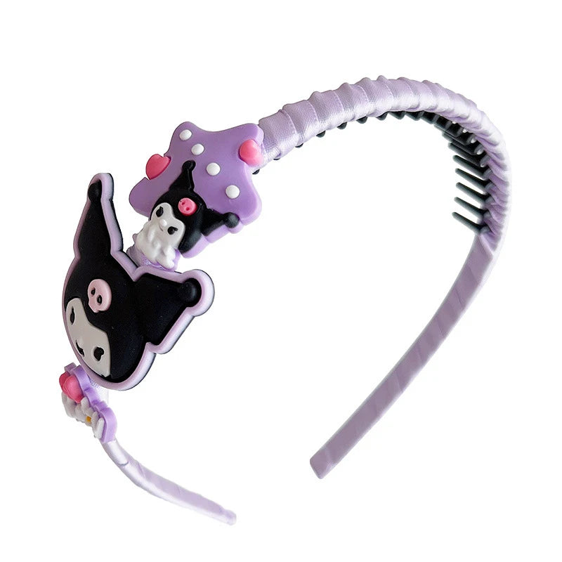 Hello Kitty Kuromi Hair Accessories Adorable Cute Headbands Versatile Qme