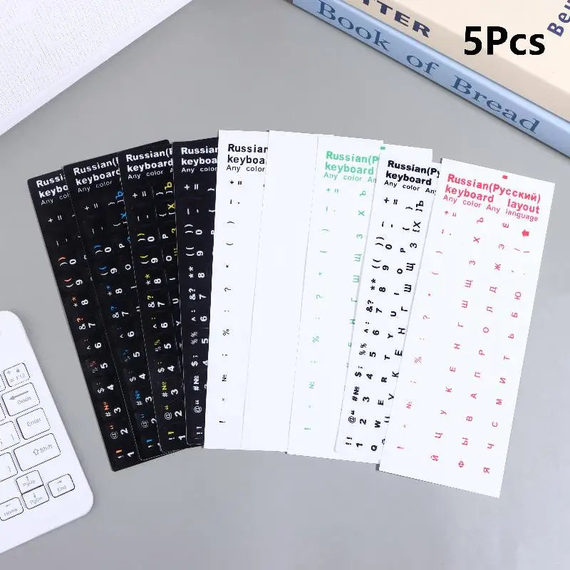 Russian Keyboard Sticker Waterproof Dustproof Easy Use Laptop Desktop Qme