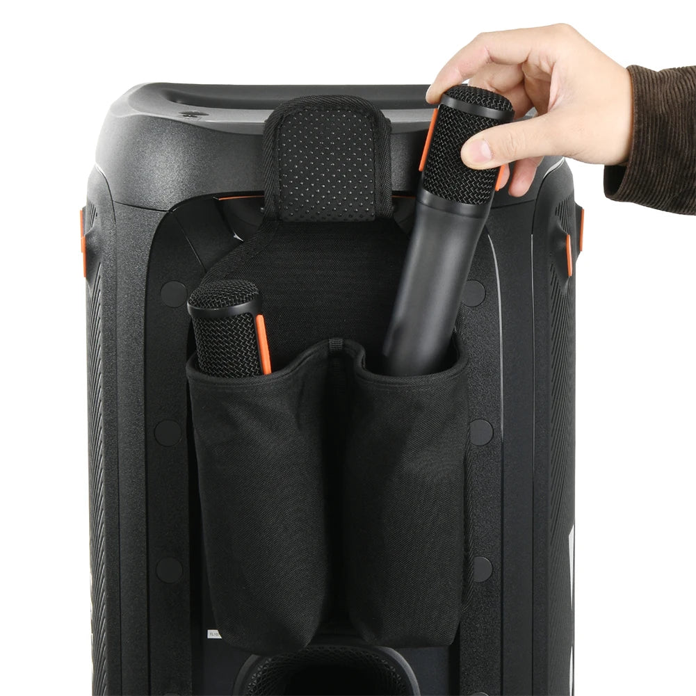 Mic Hanger Storage Holder Mic Organizer Bag Microphone Organizer for JBL PartyBox Wireless Microphone Accessories Qme