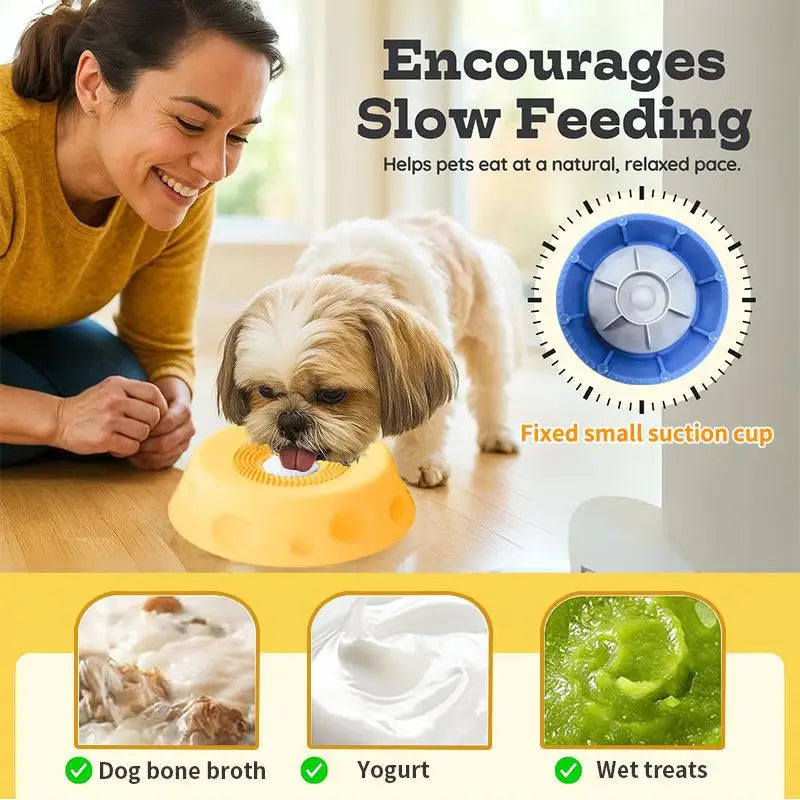 Non-slip Dog Supports Toy Puppy Lick Slow Feeder Supplies Liquid Bowl Qme