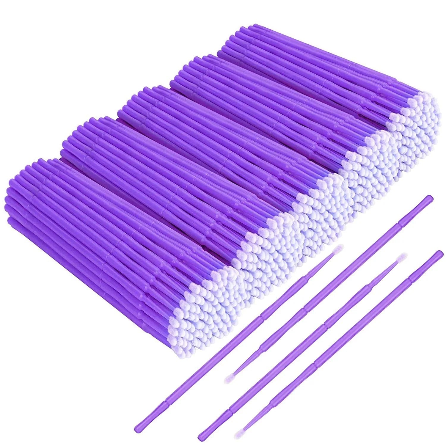 Lot Eyelash Extension Cleaning Swabs Lash Lift Glue Remover Qme purple