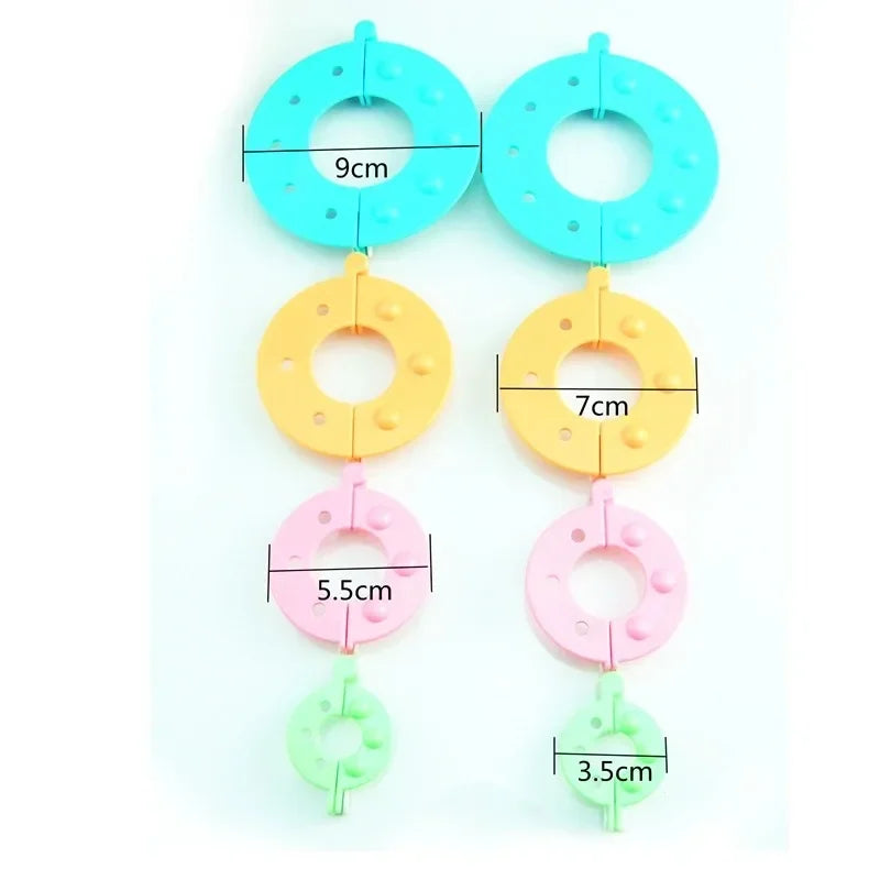 4Sizes Fluff Ball Weaver Pompom Maker Knitting Loom Kids Woolen Balls Qme