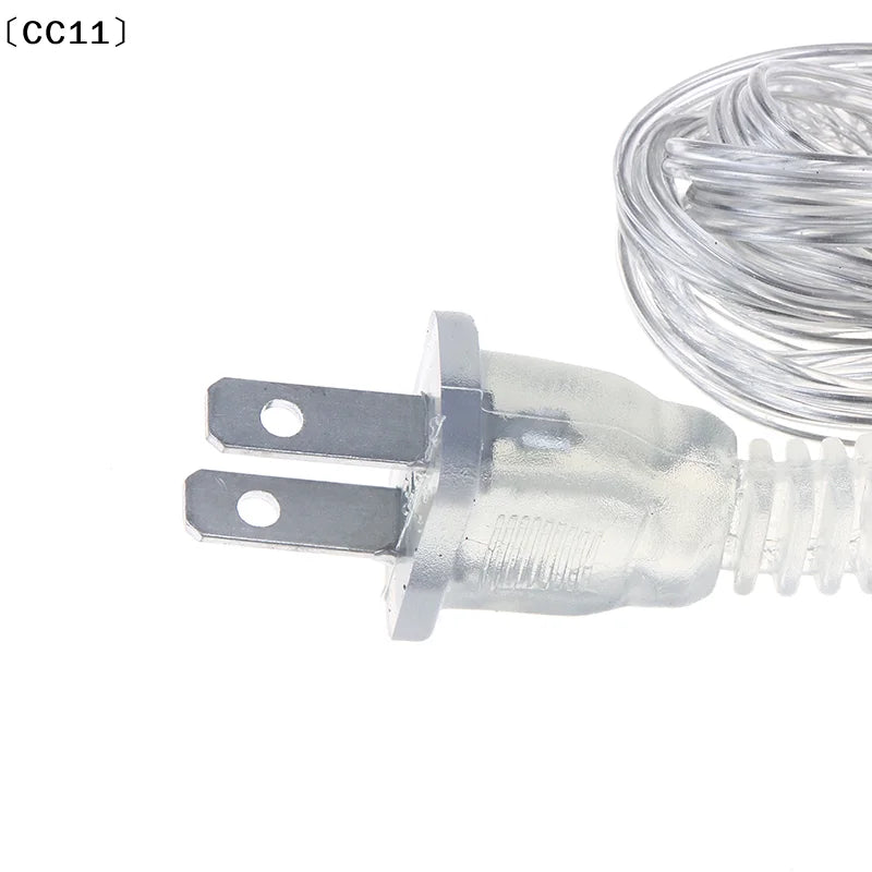 3M 5M EU US Plug Extender Wire Light String Extension Cable Standard Qme