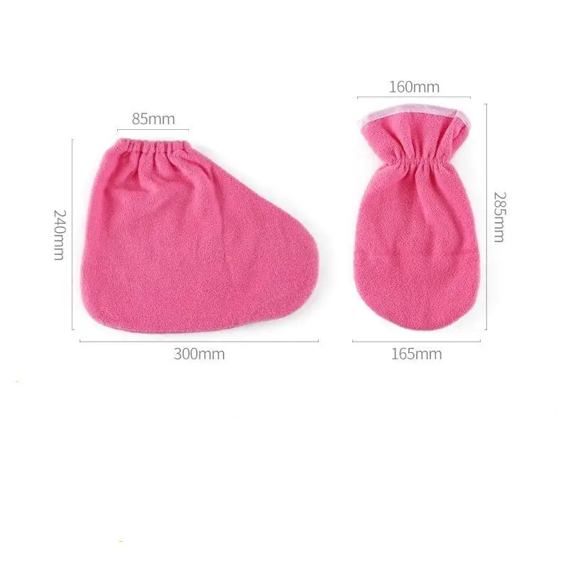 1 Pair Women's Insulation Care Gloves Flannel Elastic Opening Nail Qme